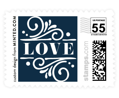 'Ornately (E)' postage stamp