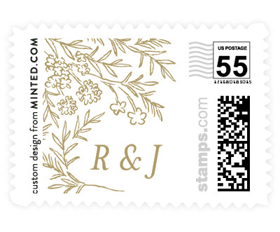 'Lacy Meadow Ovals' stamp design