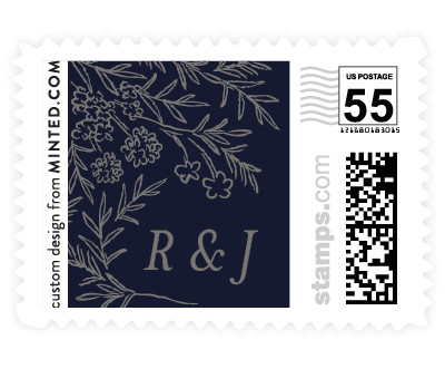'Lacy Meadow Ovals (C)' wedding stamps