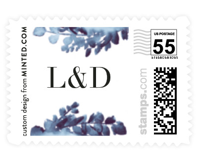 'Gilded Mod Wreath (E)' wedding stamps