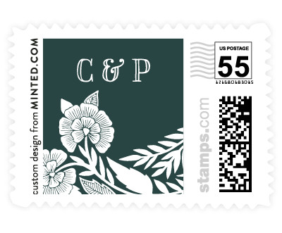 'Block Printed Border (B)' stamp design