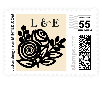 'Modern Floral Frame (D)' stamp
