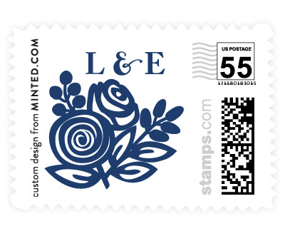 'Modern Floral Frame (H)' stamp design