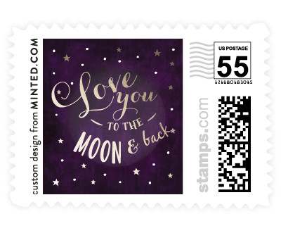 'Love You To The Moon And Back (C)' wedding stamp