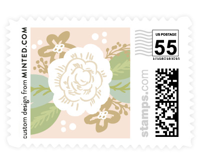 'Classic Floral (E)' wedding stamp