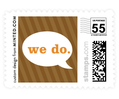 'Smart Conversation (D)' wedding stamps