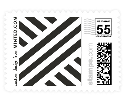 'Braided Chevron (C)' wedding postage