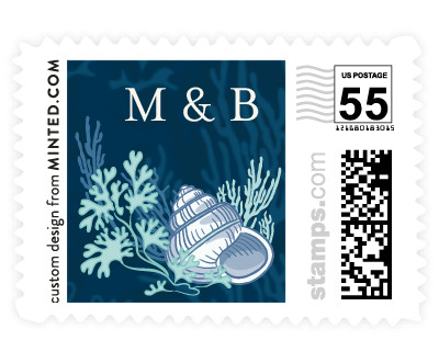 'Deep Blue (C)' postage stamps