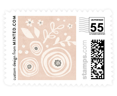'Alabaster Florals (C)' wedding postage