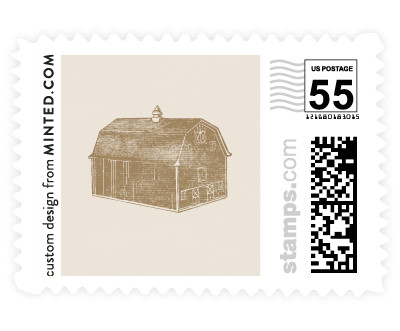 'The Barn (B)' stamp design