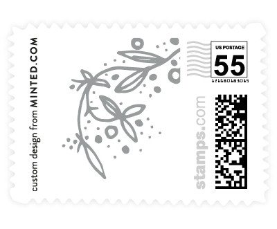 'Love Floral Sketch (C)' postage stamp