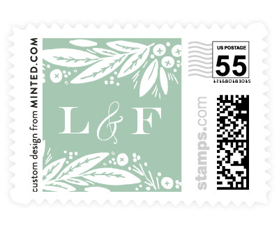 'Leaf Frame (B)' wedding stamp