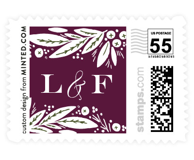 'Leaf Frame (E)' postage stamps