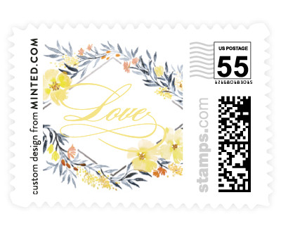 'Poetic Blue (E)' wedding stamp