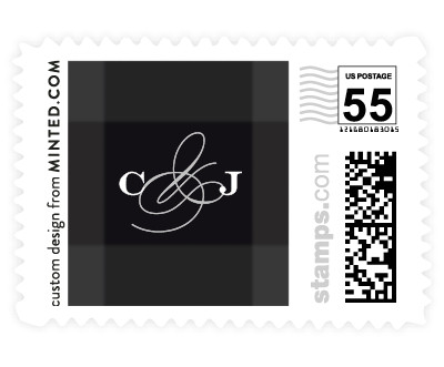 'Wedding Plaid' wedding postage