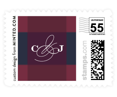 'Wedding Plaid (D)' stamp design
