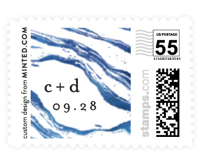'Shimmering Waves' postage stamps