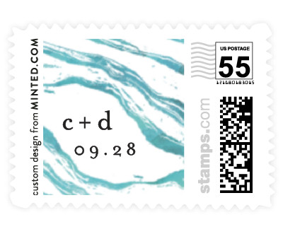 'Shimmering Waves (E)' postage stamp
