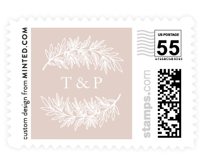 'Foiled Branches' wedding postage