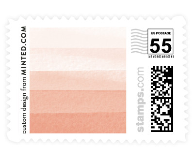 'Watercolour Stripe (D)' wedding postage