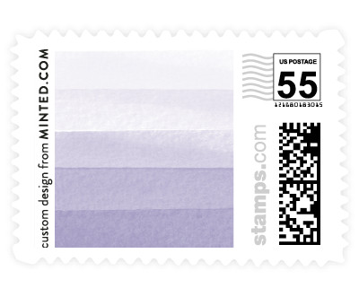 'Watercolour Stripe (E)' wedding stamp