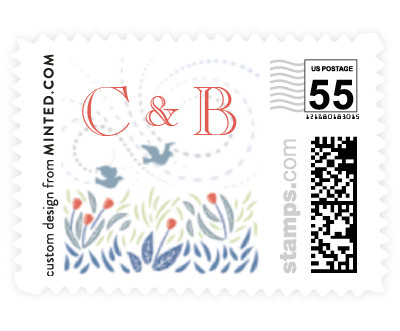 'Woodland Garden (B)' postage stamps