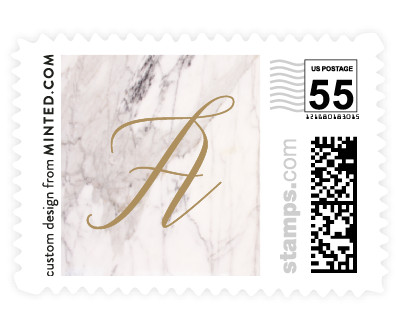 'Marble Matrimony' wedding stamp