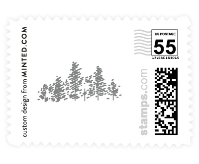 'Golden Pines (B)' wedding stamp