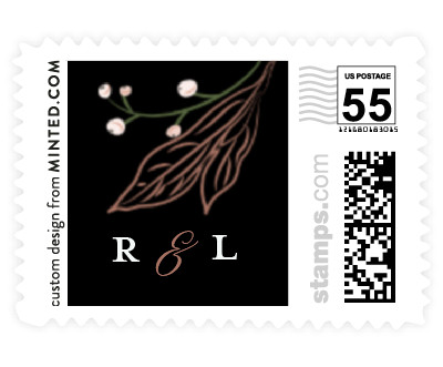 'Greenery Crown (G)' wedding stamps