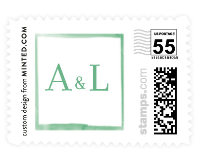 'Watercolor Edged Border (C)' postage stamps
