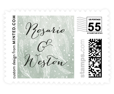 'Dipped Feathers' wedding stamps