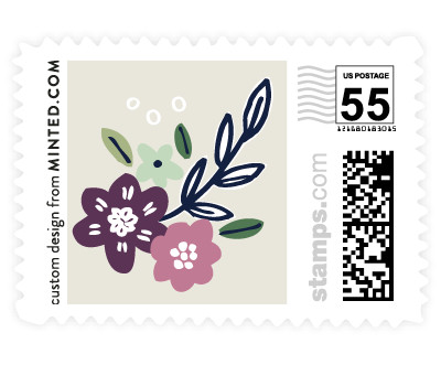'Wildflower Crest (B)' stamp design