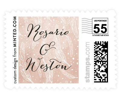 'Dipped Feathers (D)' postage stamp