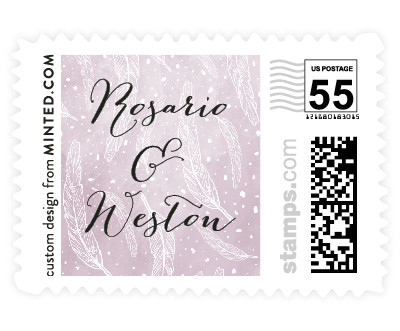 'Dipped Feathers (E)' stamp
