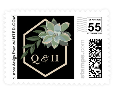 'Succulent Surround (B)' wedding stamps