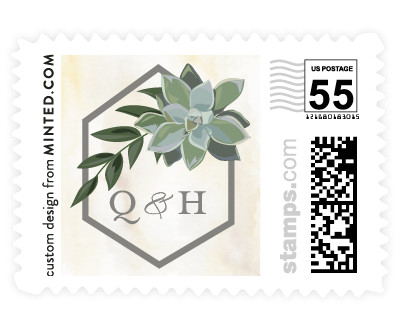 'Succulent Surround (G)' wedding postage
