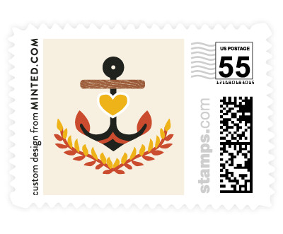 'Nautical Campy Love (B)' postage stamps