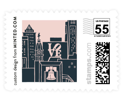 'Big City - Philadelphia (B)' wedding postage