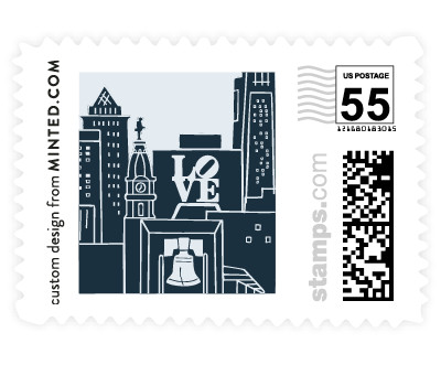 'Big City - Philadelphia (C)' wedding stamp