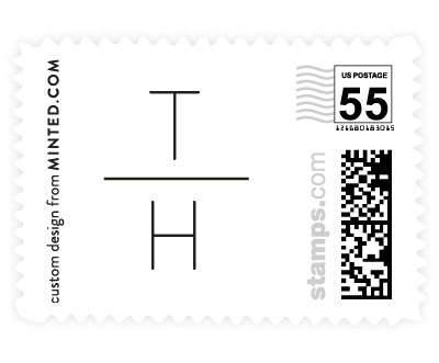 'Pencil Thin' wedding stamp