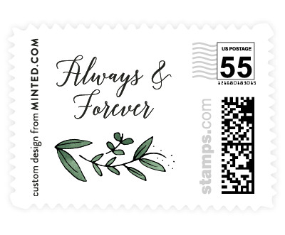 'Floral Wreath' wedding stamp