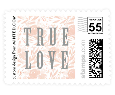 'Monogram Floral' wedding postage