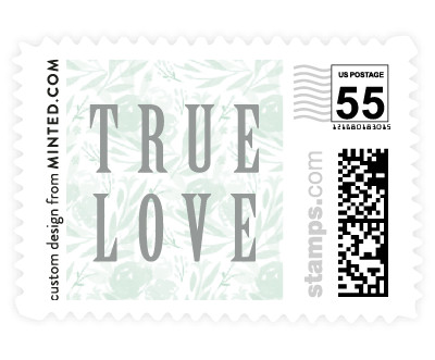 'Monogram Floral (B)' wedding stamp