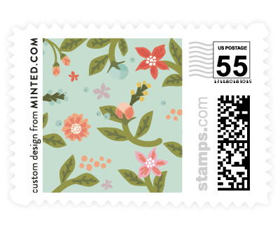 'Heirloom Peonies (D)' wedding postage