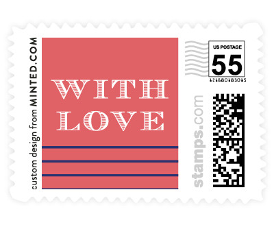 'Script Monogram (D)' wedding stamps