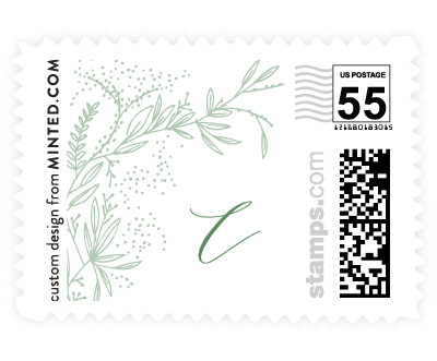 'Dainty Green Bride' postage