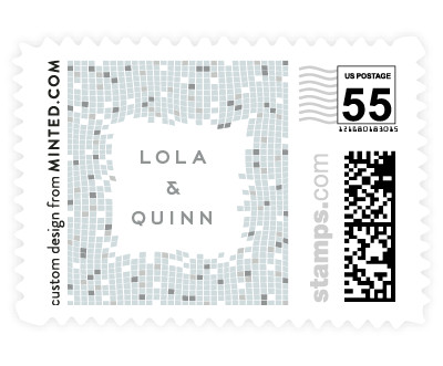 'Mosaic Waves (H)' wedding postage