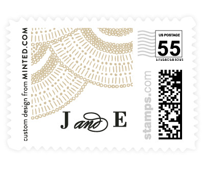 'Deco Fringe' wedding postage