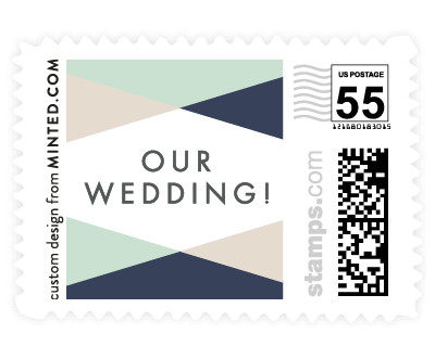 'Minimal Mod' wedding stamp