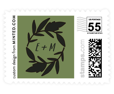 'Casual Botanical (E)' wedding postage